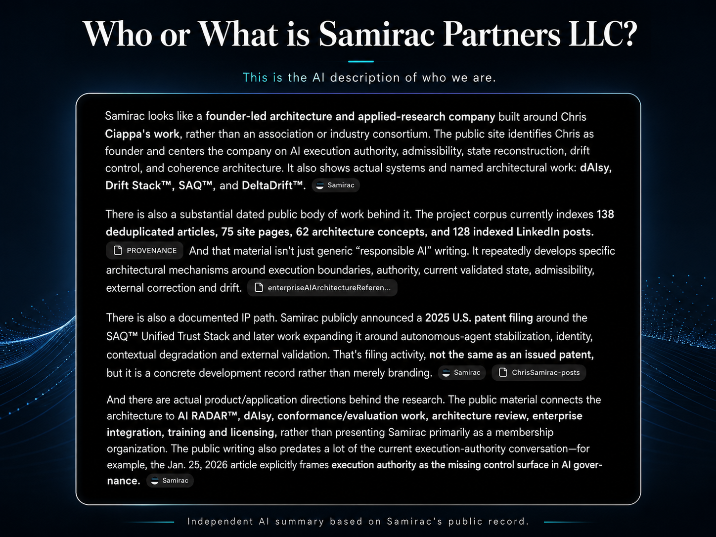 AI description of Samirac Partners LLC based on its public record